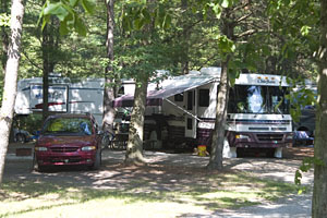 Our Saint Clair campsite with circular driveway