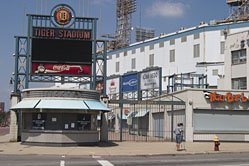 Tom photographing the Old Tiger Stadium