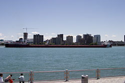 The Roger Blough (Great Lakes Fleet) traveling the Michigan River between Windsor, Ontario and Detroit, MI